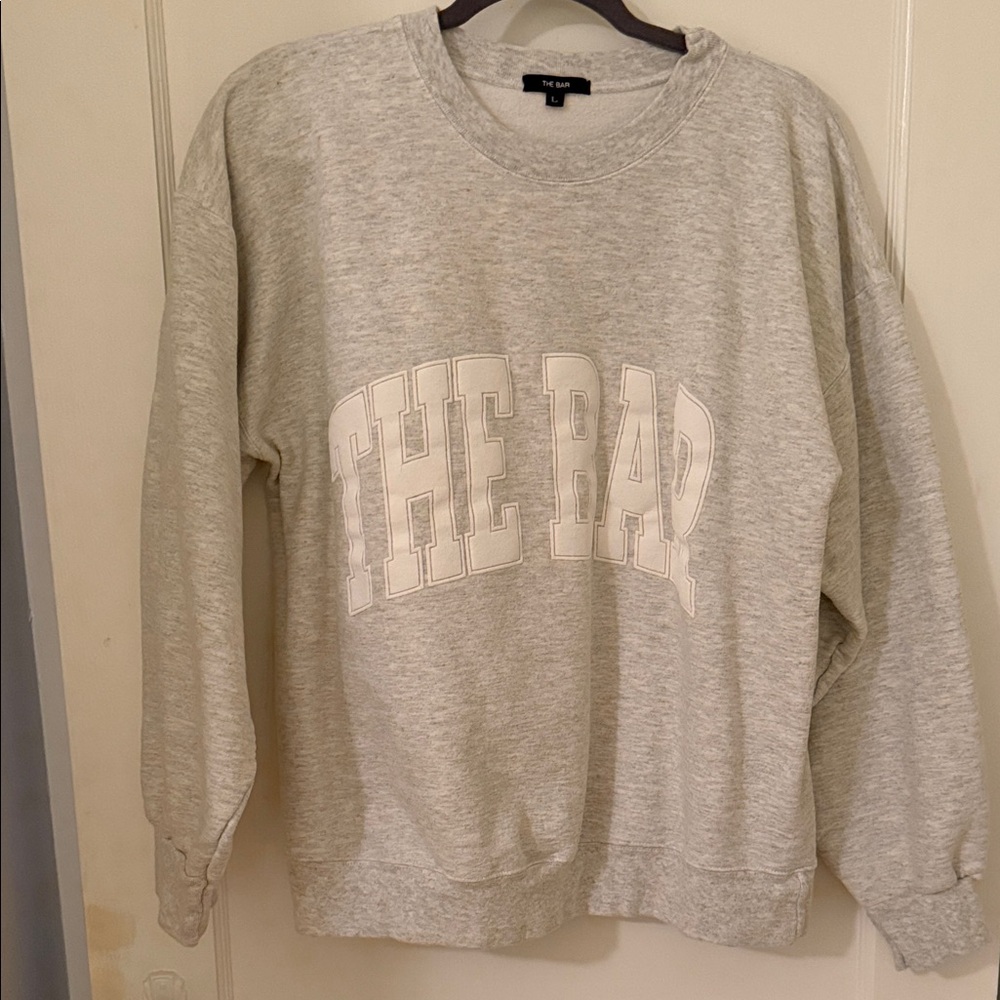 Light Gray The Bar Logo Crewneck Sweatshirt